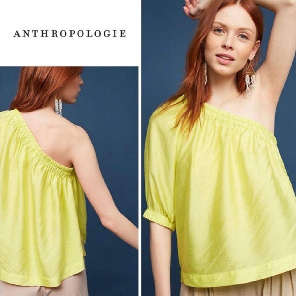 Anthropologie Maeve Leonie One Shoulder Top Sz XS